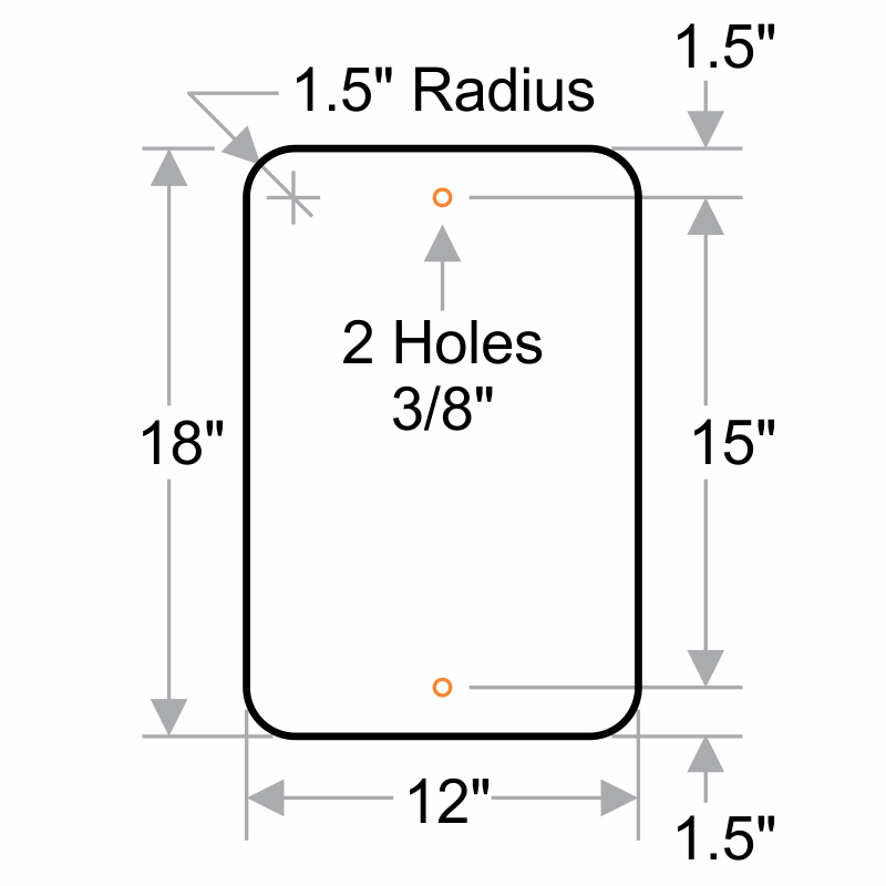 No Parking Sign, 12" X 18" R8-3