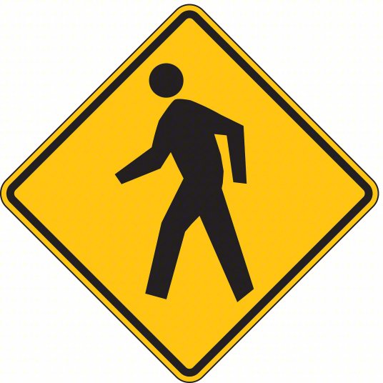 Pedestrian Crosswalk Warning Sign MUTCD W11-2