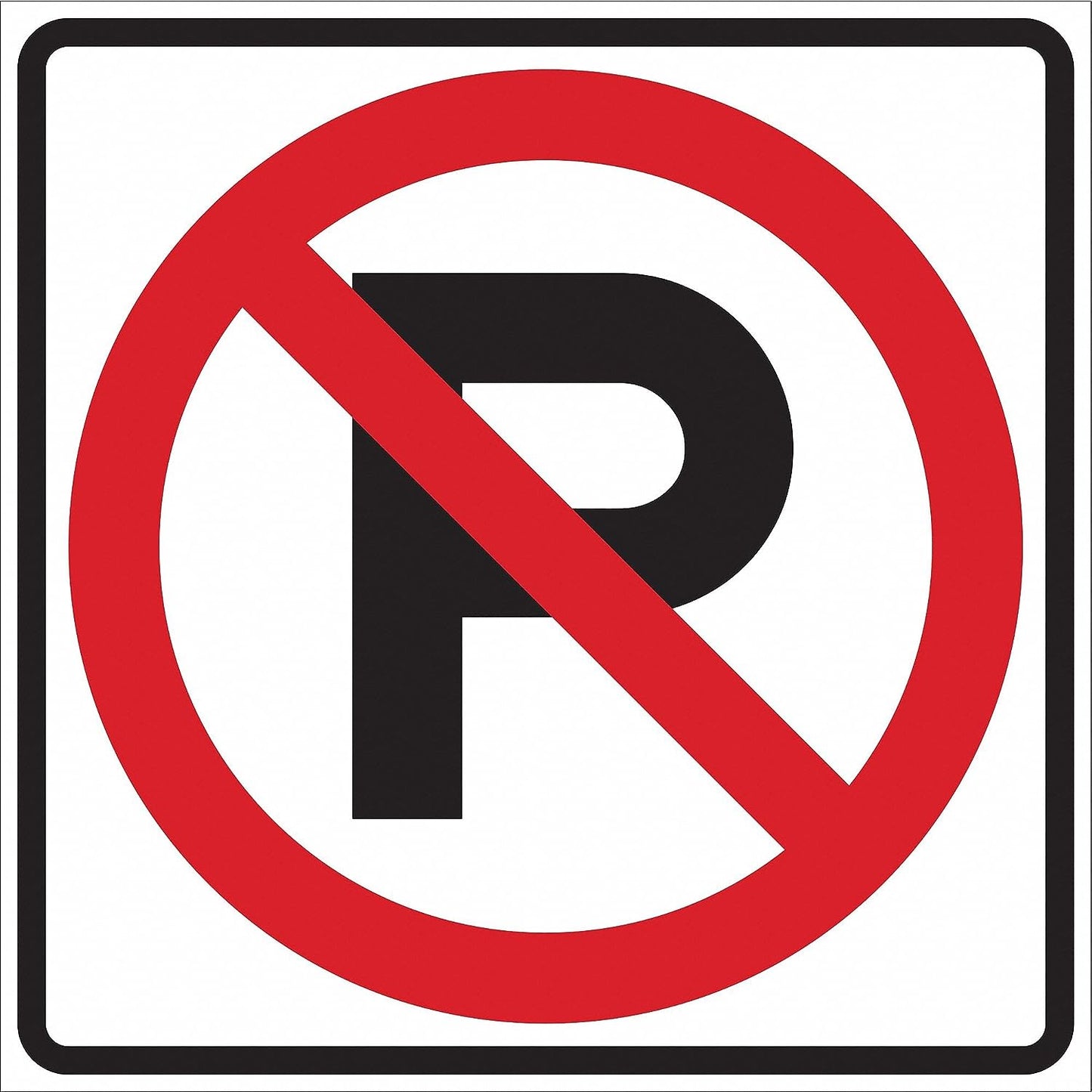 NO Parking Symbol R8-3a 24x24