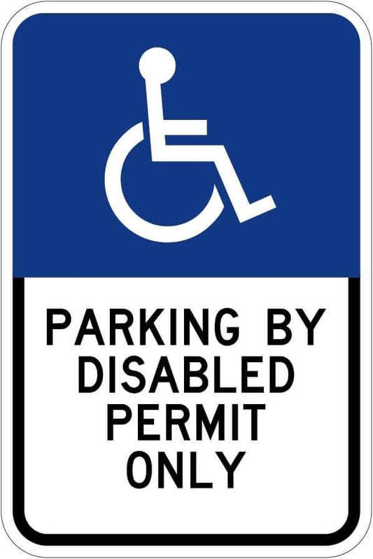 HANDICAP WITHOUT FINE STANDARD PARKING SIGN FTP-20-06 12x18