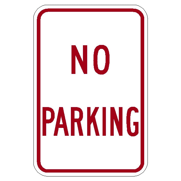 No Parking Sign, 12" X 18" R8-3