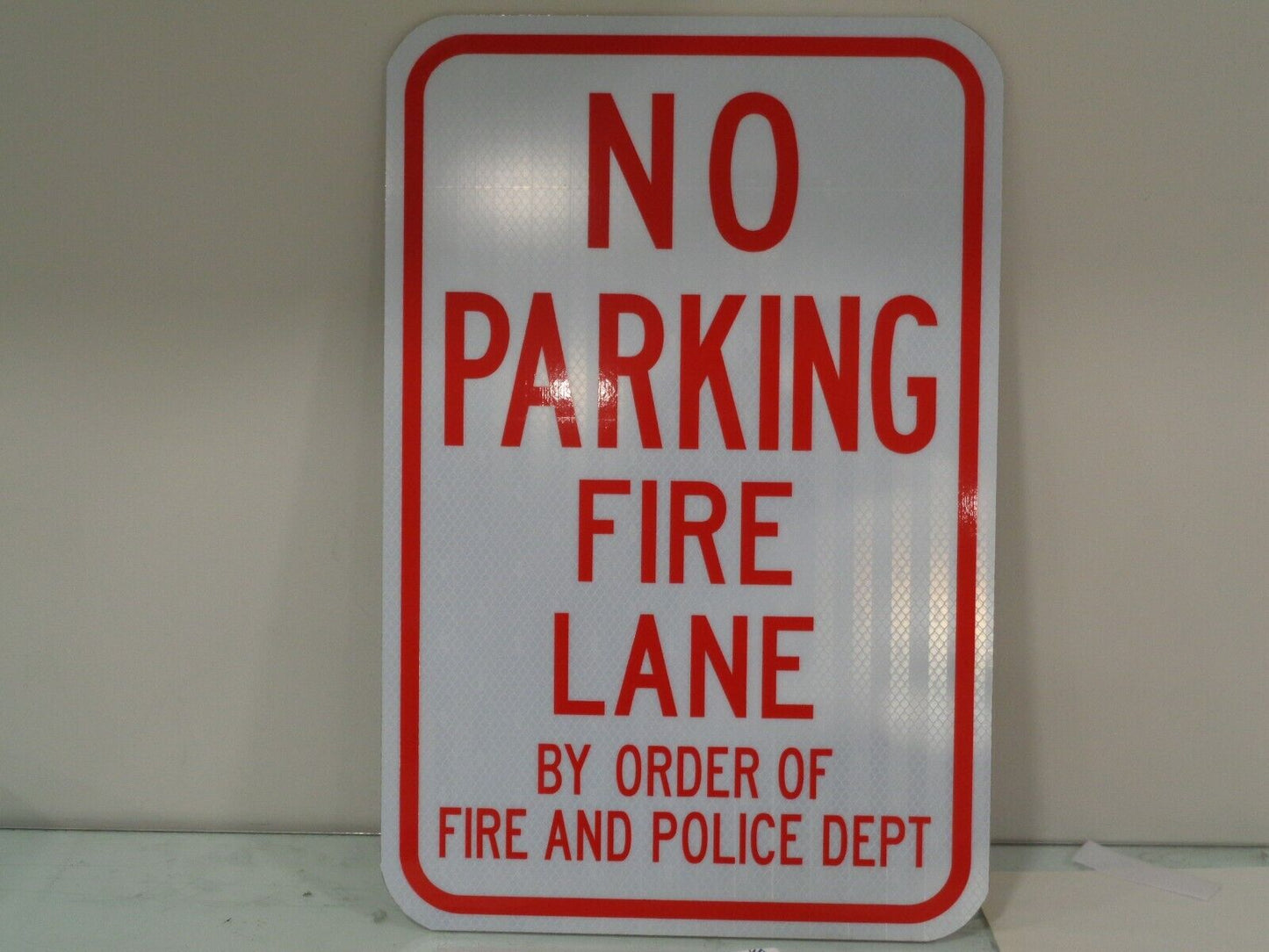 NO PARKING FIRE LANE R7-6-9PF, OFFICIAL PARKING SIGN, REFLECTIVE 12" X 18"